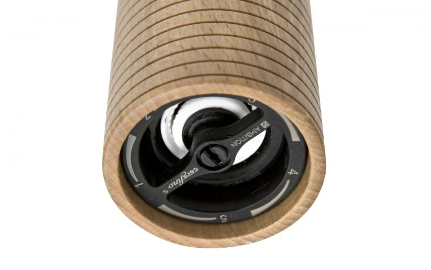 Ambition Młynek do pieprzu i soli Ring Pro ryflowany jasne drewno 236611 Fashion