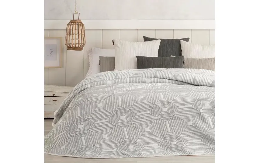 Manterol Narzuta Etnia 235x270 cm szara 455 c12 Discount