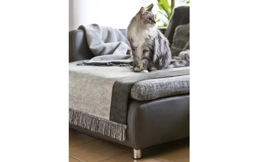 Biederlack Narzuta na fotel 50 x 200 cm Salt&Pepper Silber Fashion
