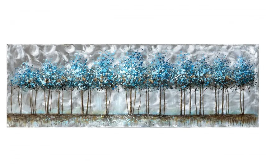 Witek Home Obraz na płótnie 50x150 cm Błękitne drzewa Discount