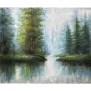 Witek Home Obraz na płótnie 100x120 cm Las na wodzie Fashion