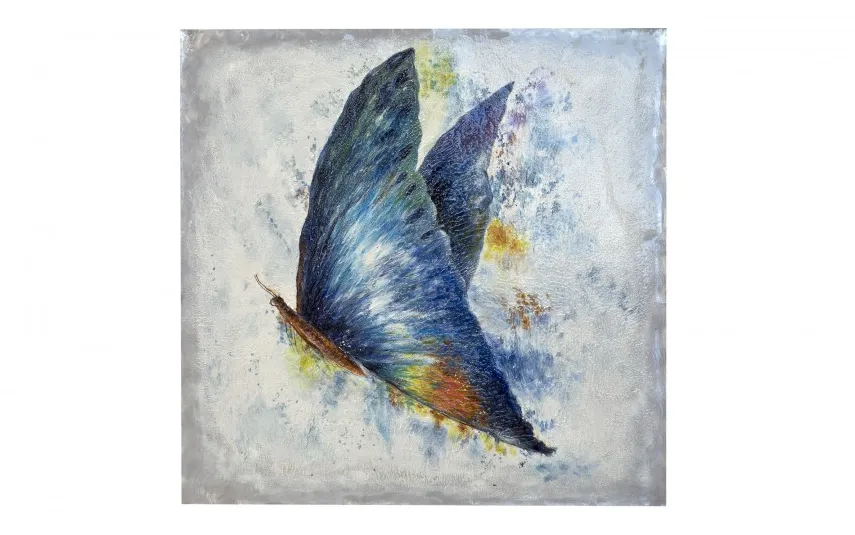 Witek Home Obraz na płótnie 100x100 cm Niebieski motyl Online