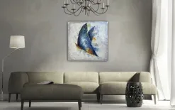 Witek Home Obraz na płótnie 100x100 cm Niebieski motyl Online