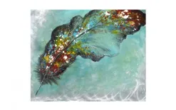 Witek Home Obraz na płótnie 80x100cm Pióro Outlet