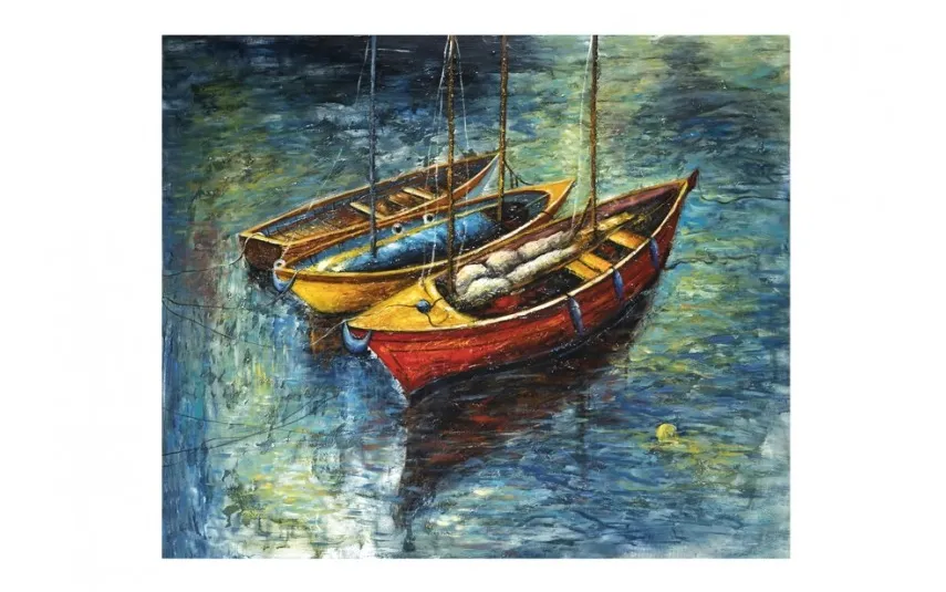 Witek Home Obraz na płótnie 100x120cm Trzy łódki New