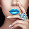 Obraz szklany 120x80 Blue Lips Hot