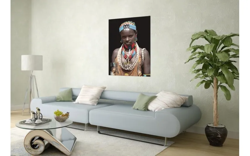 Witek Home Obraz szklany 80x120 Kobieta plemienia Fashion