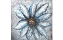 Witek Home Obraz 100x100 cm Niebieski Kwiat Hot