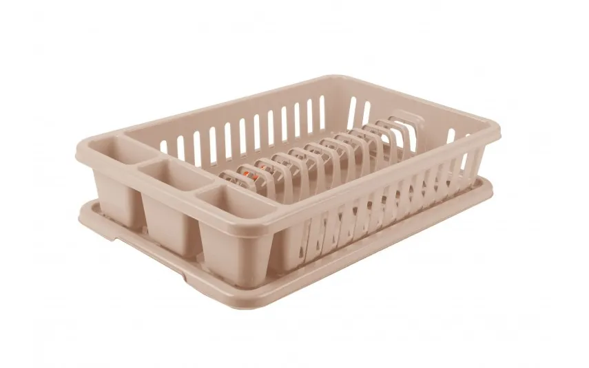 Curver Ociekacz do naczyń z tacką 42x26x8 cm beżowy New