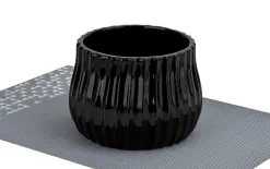 Ewax Osłonka ceramiczna na doniczkę czarna 16 cm Clearance