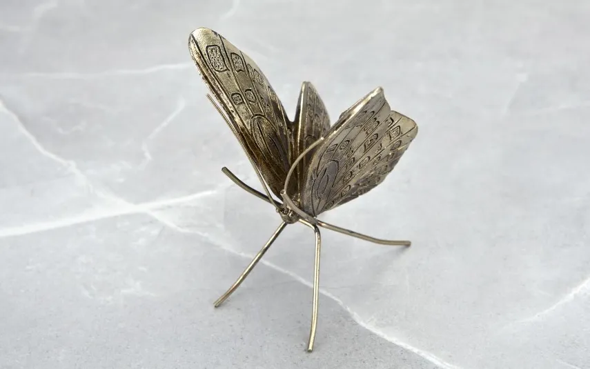 Art-Pol Ozdoba Motyl złoty 13 cm Fashion