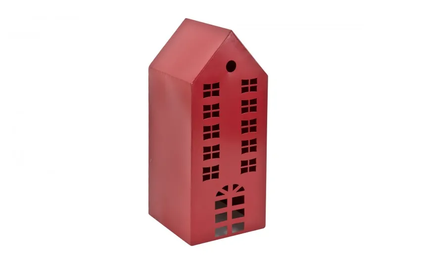 Ewax Ozdoba świąteczna domek 35,5 cm czerwony metal 7625 Discount