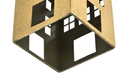 Ewax Ozdoba świąteczna domek 28 cm złoty metal 8734 Outlet