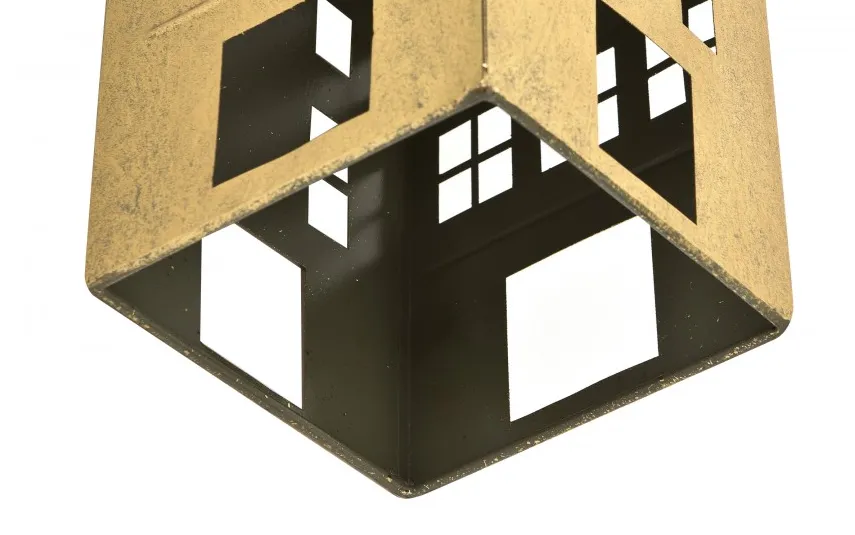 Ewax Ozdoba świąteczna domek 28 cm złoty metal 8734 Outlet