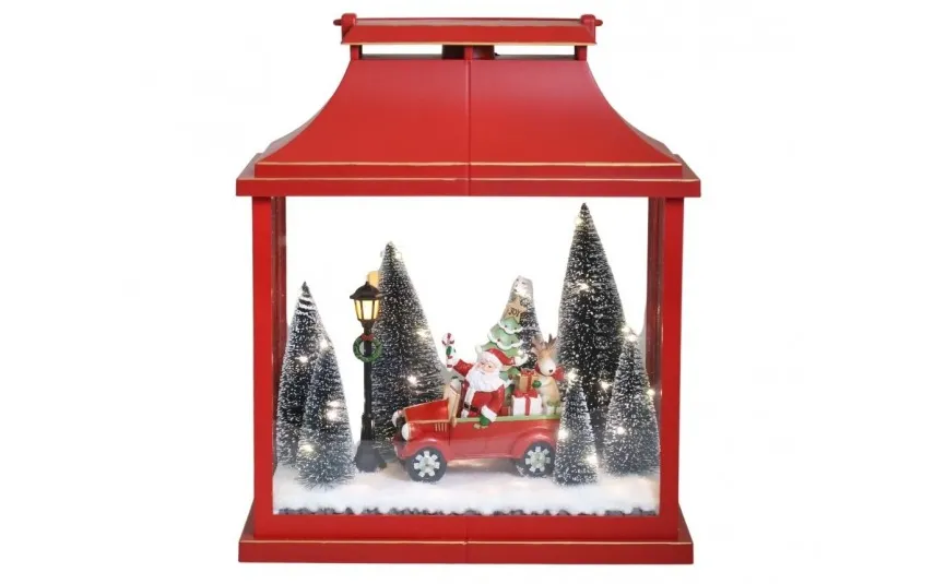 Ewax Ozdoba świąteczna podświetlana Scenka 30x16x36 cm czerwona Best