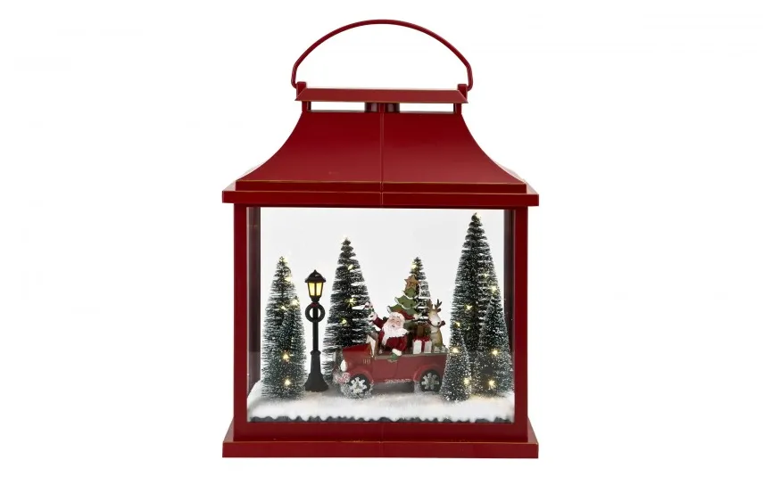 Ewax Ozdoba świąteczna podświetlana Scenka 30x16x36 cm czerwona Best