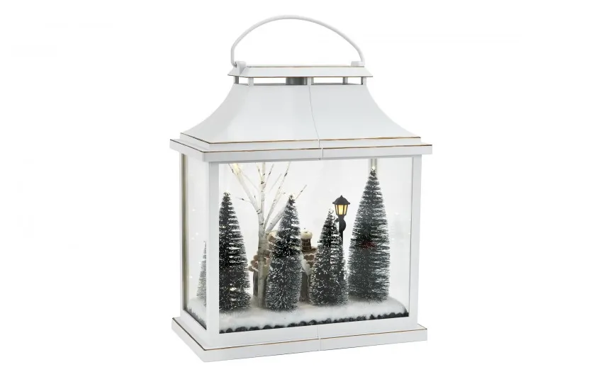Ewax Ozdoba świąteczna podświetlana Scenka 30x16x36 cm biała Discount