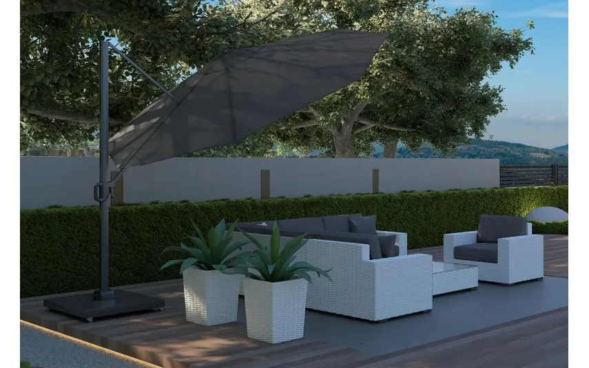 Platinum Parasol ogrodowy Challenger T1 3,5M Taupe Hot