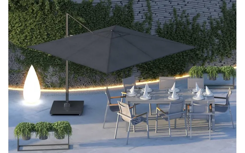 Platinum Parasol ogrodowy ​​​​​​Challenger T² Premium 3m x 3m Faded Black Sale