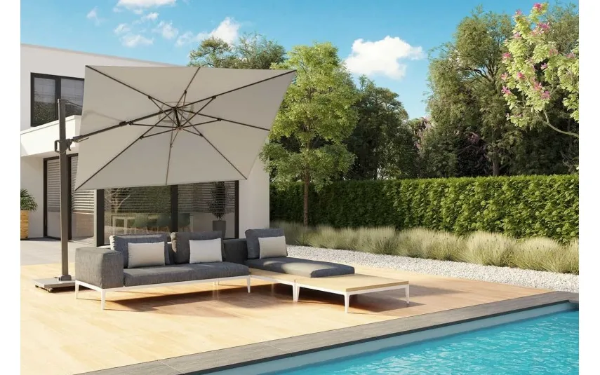 Platinum Parasol ogrodowy Challenger T² 3m x 3m antracyt Clearance