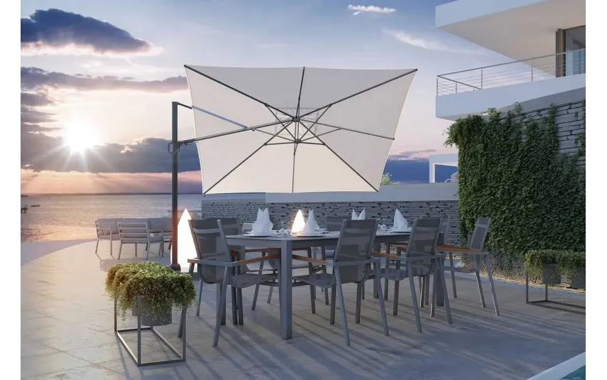 Platinum Parasol ogrodowy ​​​​​​Challenger T² Premium 3m x 3m Faded Black Sale