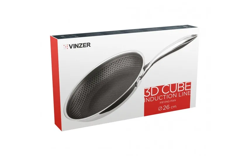 Vinzer Patelnia 26 cm 3D CUBE INDUCTION LINE 50402 Online