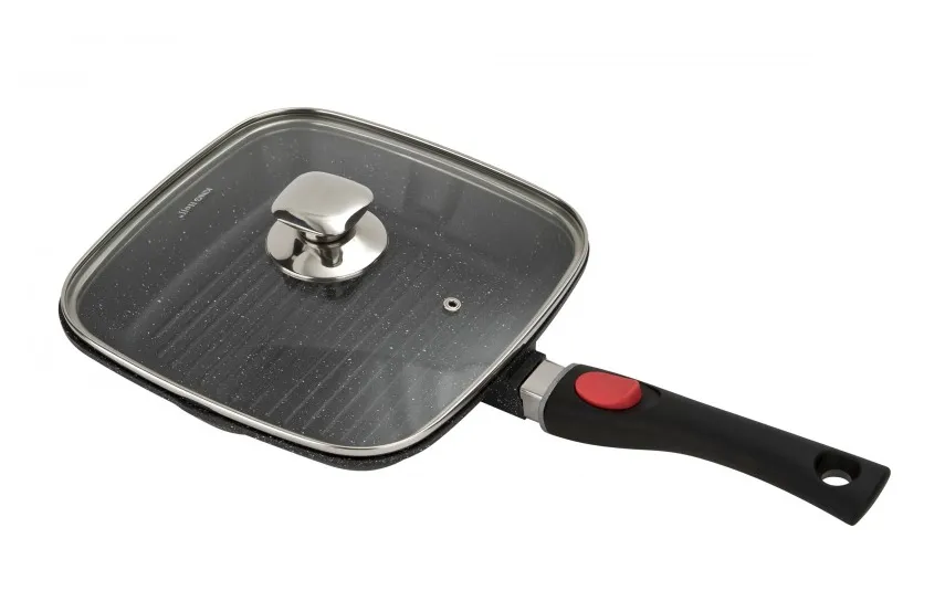 KingHoff Patelnia grillowa 28 cm z pokrywą KH-1511 Outlet