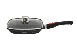 KingHoff Patelnia grillowa 28 cm z pokrywą KH-1511 Outlet