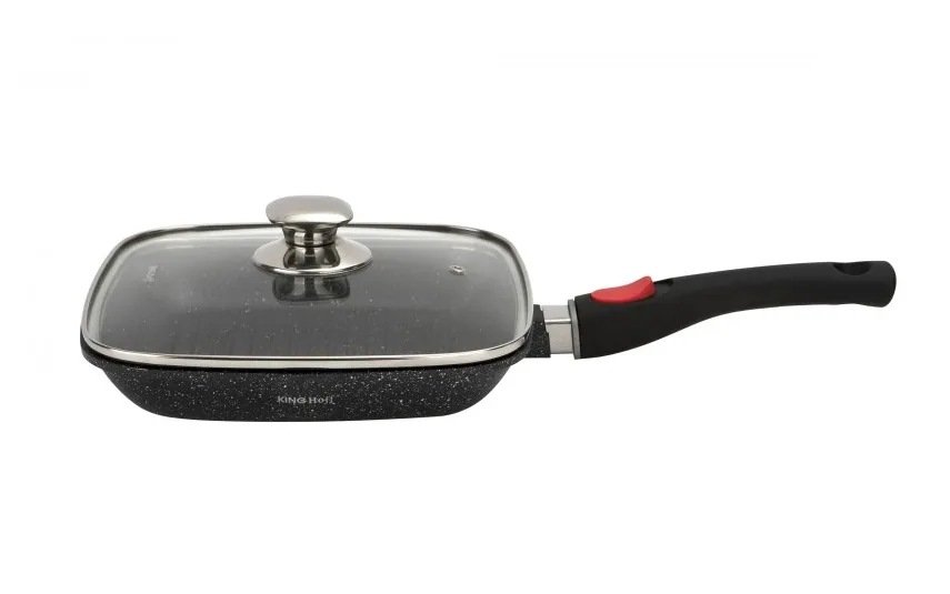 KingHoff Patelnia grillowa 28 cm z pokrywą KH-1511 Outlet