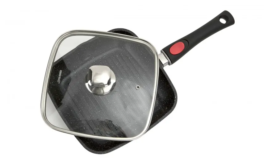 KingHoff Patelnia grillowa 28 cm z pokrywą KH-1511 Outlet