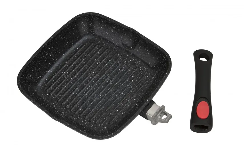 KingHoff Patelnia grillowa 28 cm z pokrywą KH-1511 Outlet