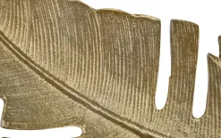Dekor Pap Patera liść metalowy złoty 34 cm Fashion