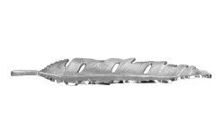Art-Pol Patera metalowa srebrna liść 49 cm Online