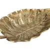 Dekor Pap Patera metalowa złoty liść 23cm Clearance