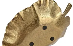 Dekor Pap Patera metalowa złoty liść 23cm Clearance