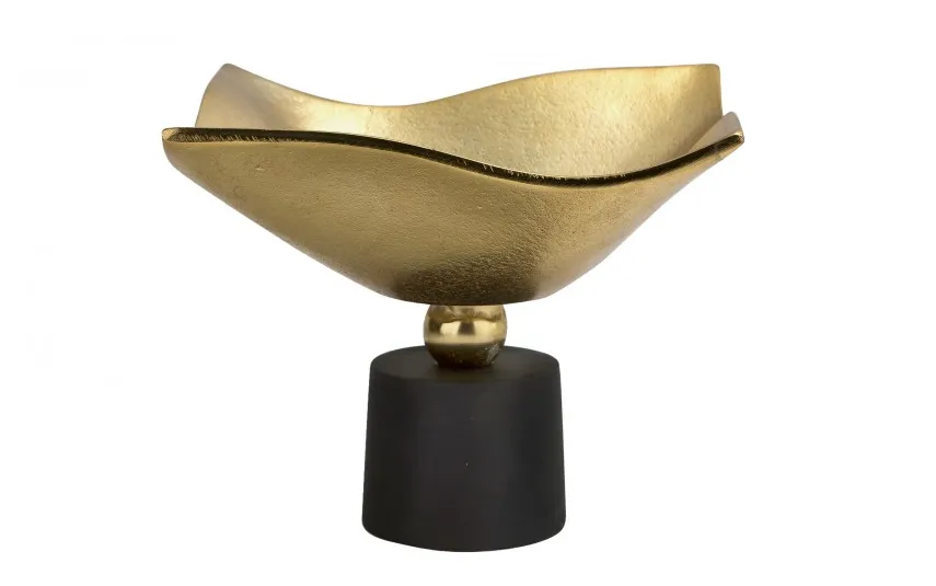 Dekor Pap Patera ozdobna metalowa 20 cm czarno-złota New