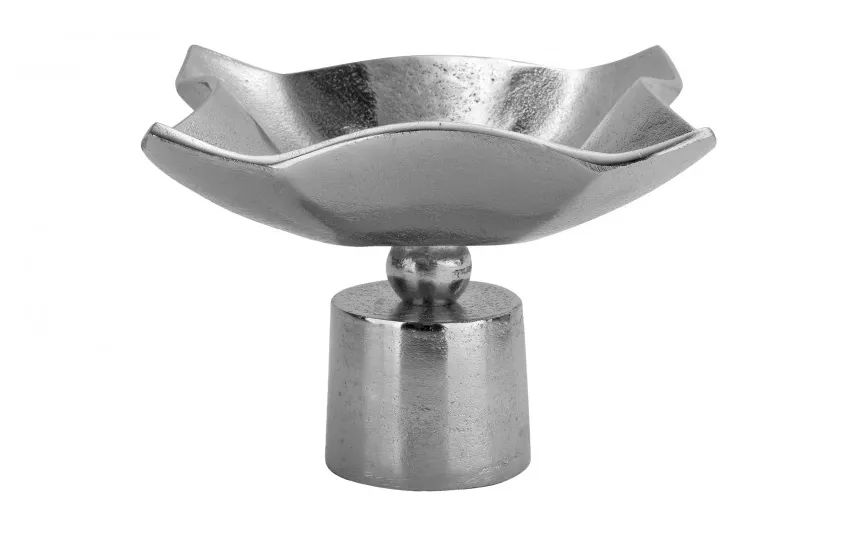 Dekor Pap Patera ozdobna metalowa 20 cm srebrna Clearance
