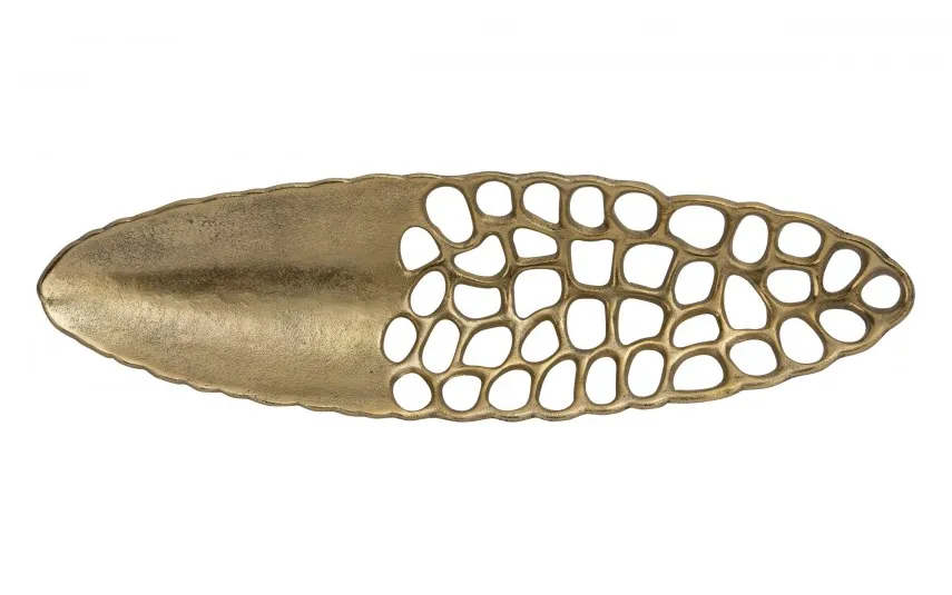 Dekor Pap Patera ozdobna 52x15 cm metalowa złota Clearance