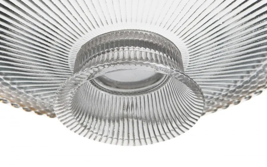 Dekor Pap Patera szklana 22,5 cm złote obrzeże Outlet