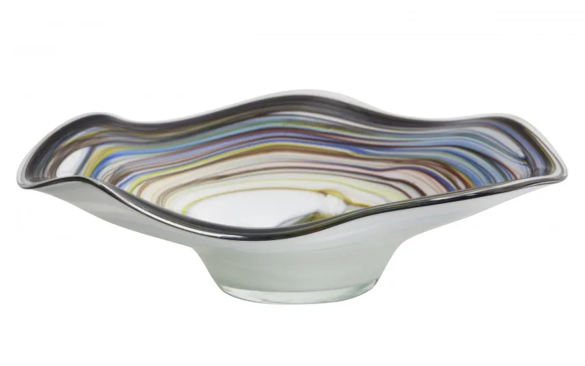 Sigma Glass Patera szklana dekoracyjna Q-30 cm C256 Hot
