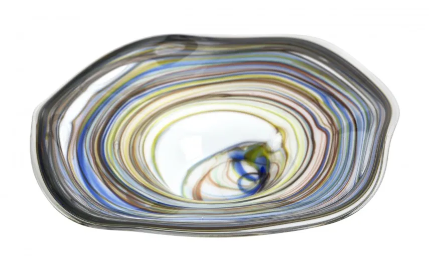 Sigma Glass Patera szklana dekoracyjna Q-30 cm C256 Hot