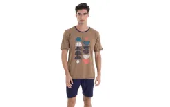 Massana Homewear Piżama męska rozm. M Gent L251312 Camel New