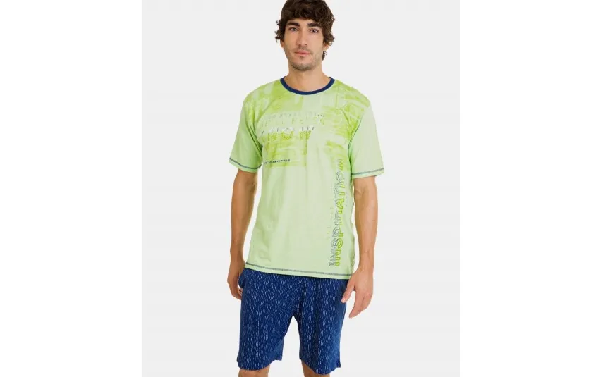 Massana Homewear Piżama męska rozm. M P241303 Green H70 Clearance