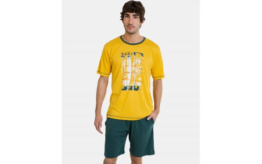 Massana Homewear Piżama męska rozm. M P241307 Yellow P66 Fashion