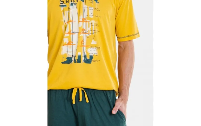 Massana Homewear Piżama męska rozm. M P241307 Yellow P66 Fashion