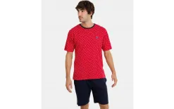 Massana Homewear Piżama męska rozm. S P241304 Red 299 Outlet
