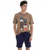 Massana Homewear Piżama męska rozm. XL Gent L251312 Camel Clearance