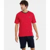 Massana Homewear Piżama męska rozm. XL P241304 Red 299 Hot