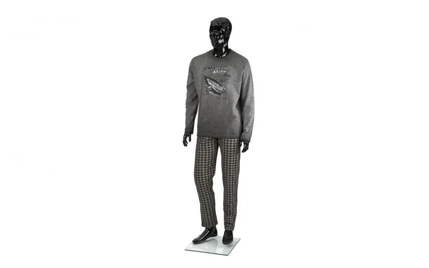 Massana Homewear Piżama męska rozm. XL szara krata Massana Sale