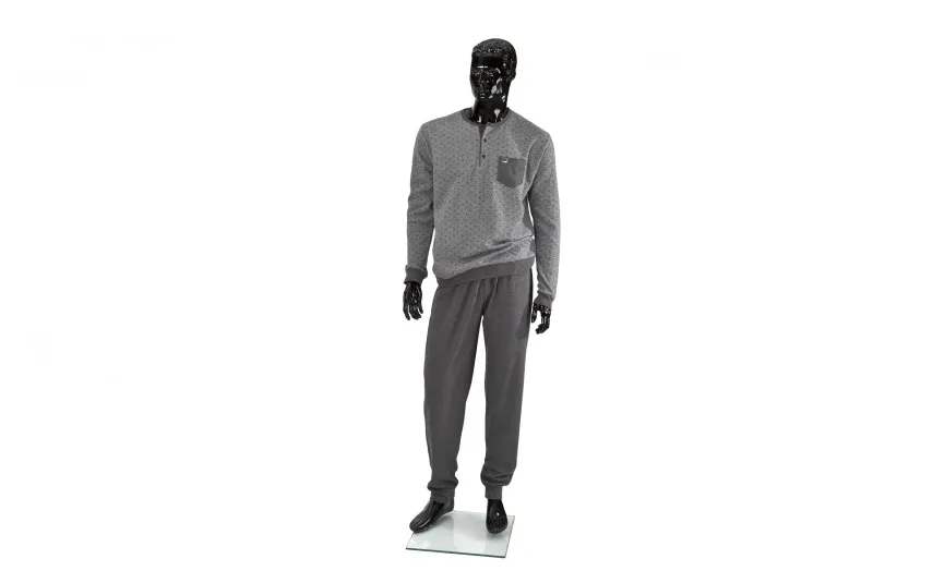 Massana Homewear Piżama męska rozm. 2XL szara kropki Massana Clearance